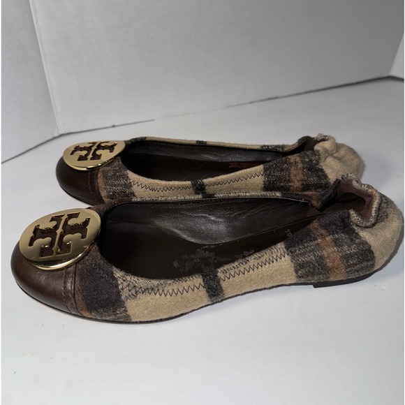 Tory Burch Shoes - Tory Burch Serena Plaid Ballet Flat Slip-on Size 6.5